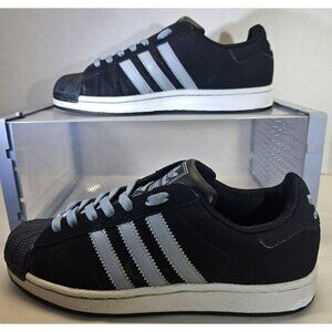 Adidas Men's Black/Lite Grey/ White Suede/Leather Sneakers  PWI 001001 Size 8.5
